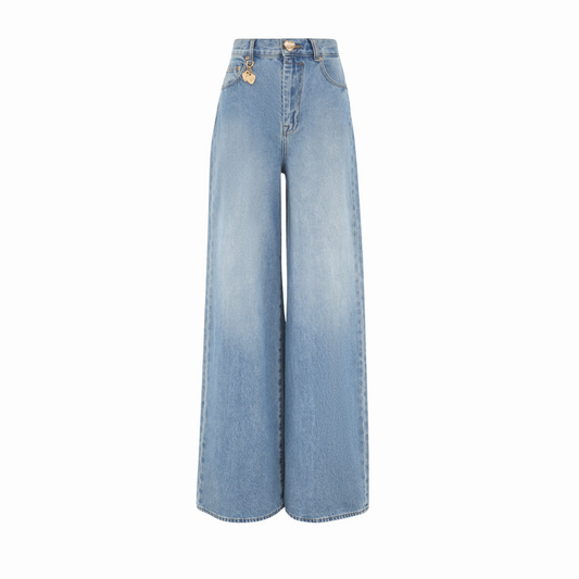 ZIMMERMAN CRUSH WIDE LEG JEANS
