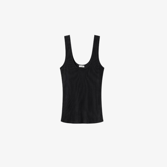 SILK LAUNDRY RIBBED TANK