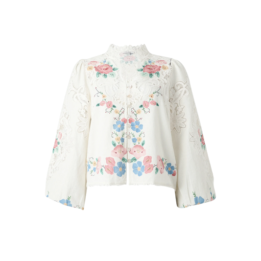 SEA NY ASTRID EMBROIDERY BLOUSE