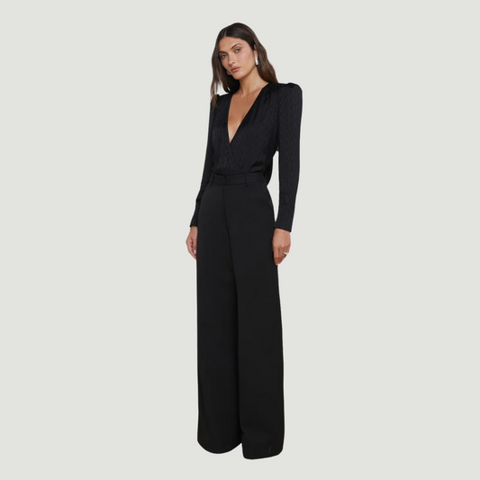 L'AGENCE PILAR WIDE LEG PANT BLACK