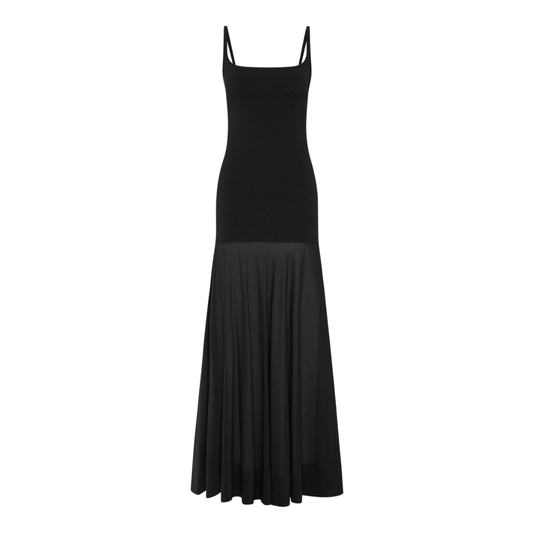 ST AGNI SILK CIRCLE HEM DRESS