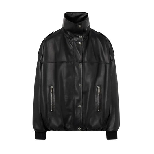 HALFBOY SMOTH LEATHER BOMBER