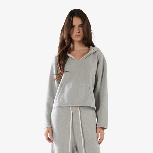 LES TIEN RACHEL RAW NECK HOODIE