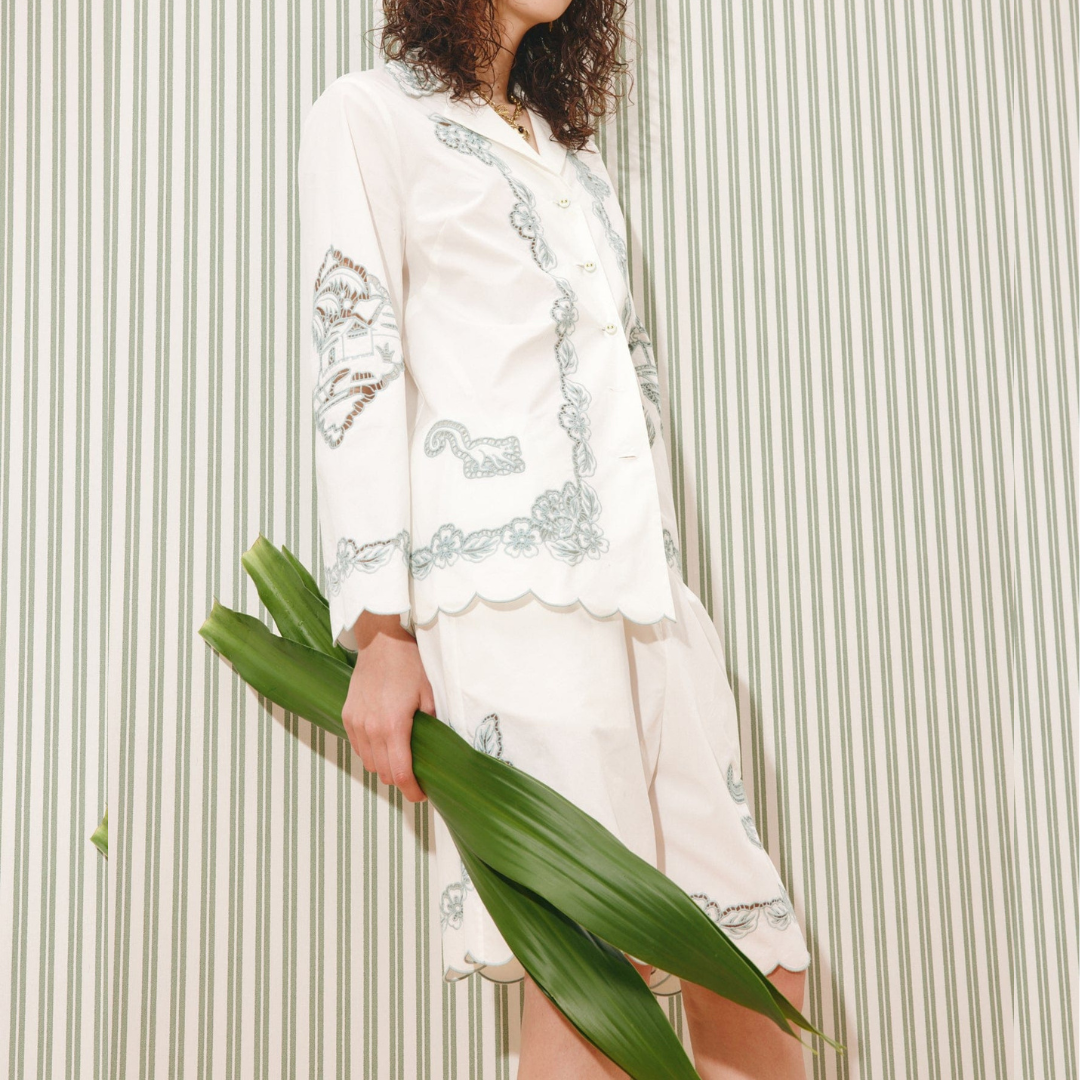 ALEMAIS LOUIE EMBROIDERY SHORTS