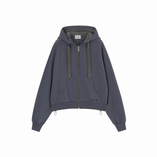 HALFBOY ZIPPED HOODIE CROP