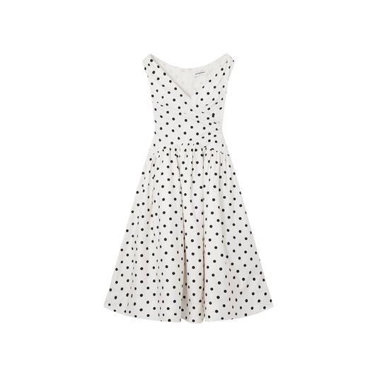 SELF PORTRAIT MIDI POLKA DOT DRESS