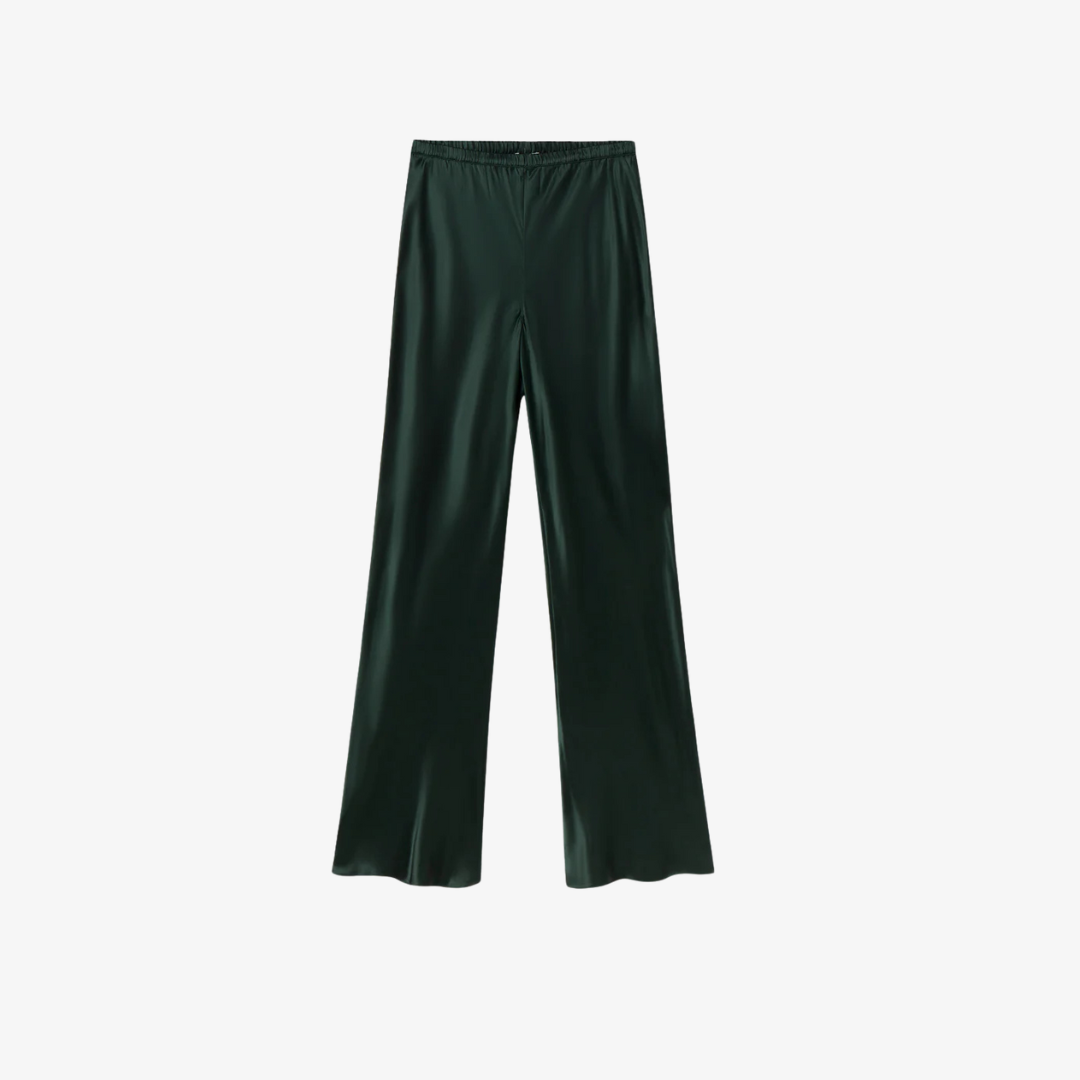 SILK LAUNDRY BIAS CUT PANTS