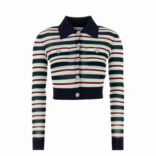 SELF PORTRAIT 050T STRIPES CARDIGAN