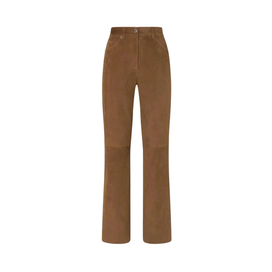 HALFBOY BOOTCUT SUEDE PANTS