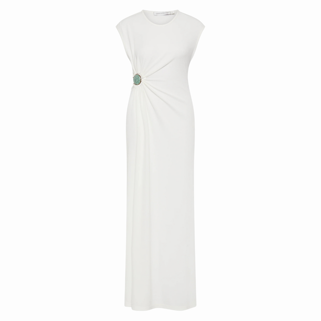 CHRISTOPHER ESBER STONE RUCHED DRESS