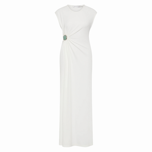 CHRISTOPHER ESBER STONE RUCHED DRESS