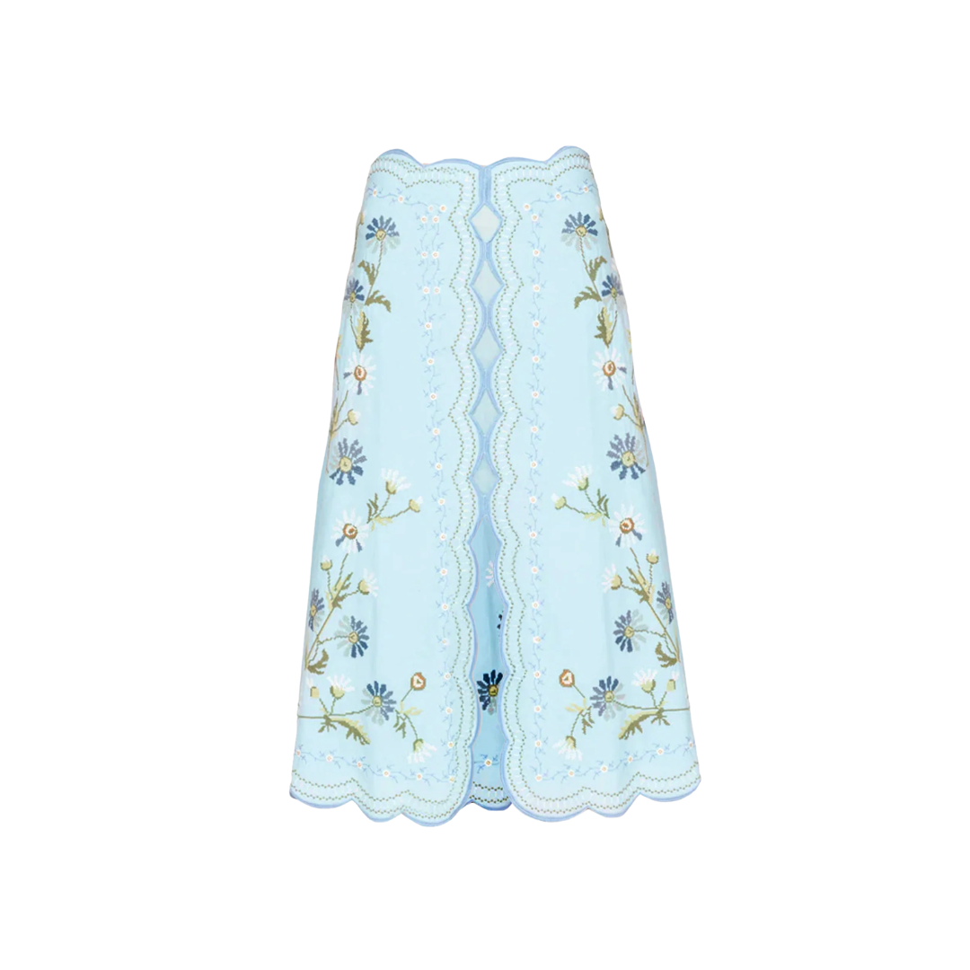 SEA NY AUDRA EMBROIDERY SKIRT
