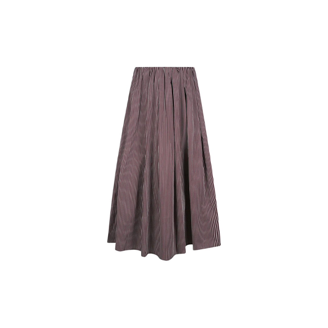 FAITHFULL PELEA STRIP MIDI SKIRT