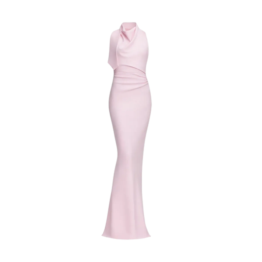 SELF PORTRAIT 255 CREPE HALTER DRESS
