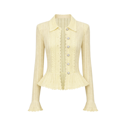 SELF PORTRAIT POINTELLE CARDIGAN