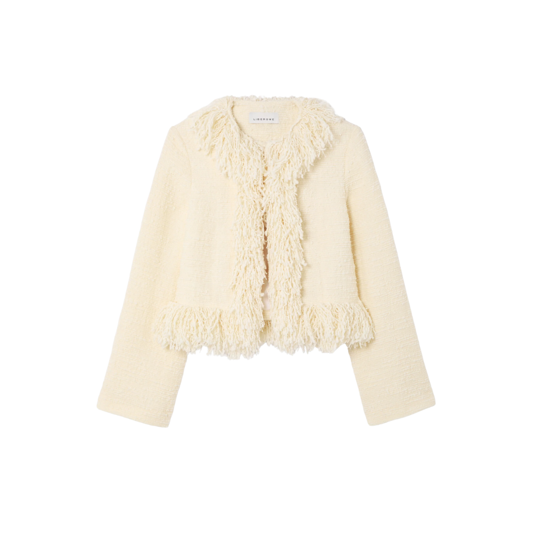 LIBEROWE CROPPED FRINGE JACKET