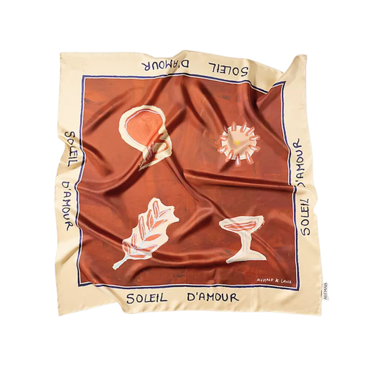 ALEMAIS SOLEIL D'AMOUR SILK SCARF