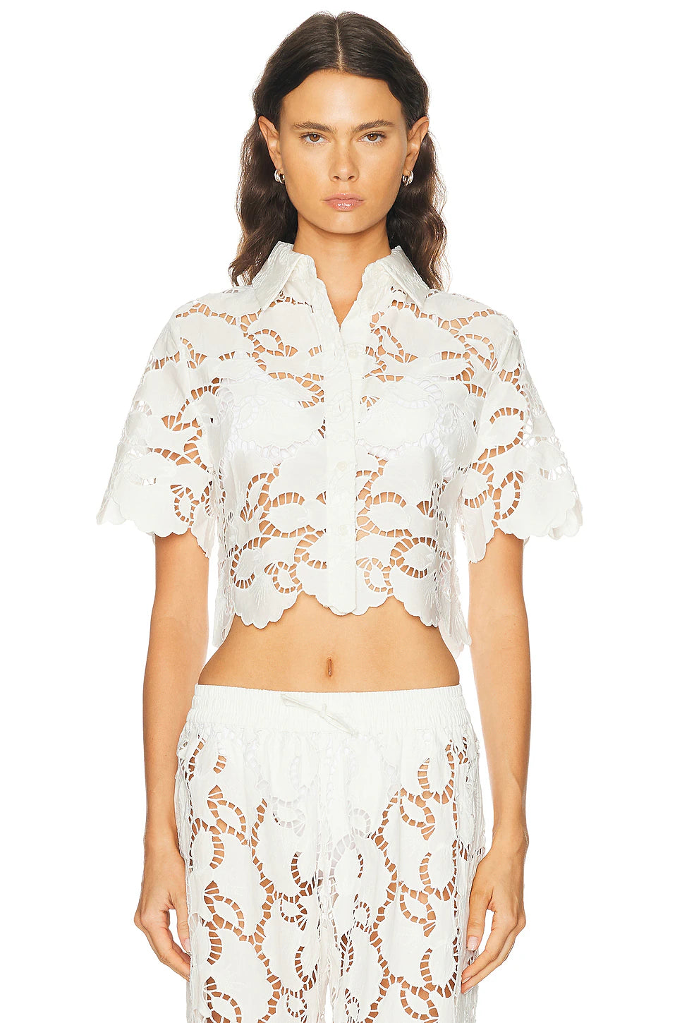 NICHOLAS SONORA CROP SHIRT
