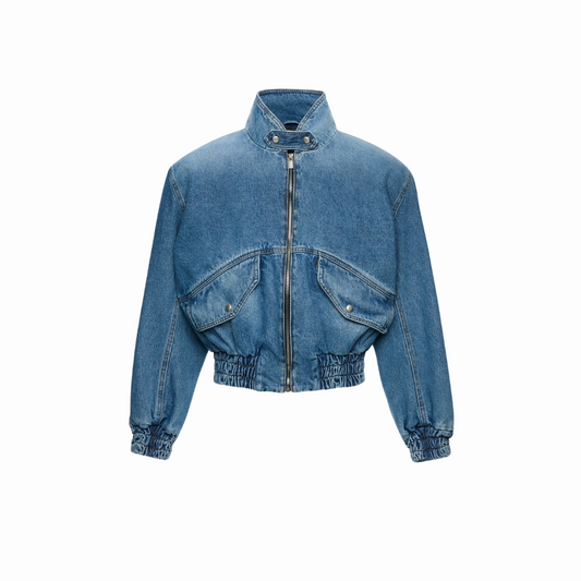 MAGDA BUTRYM CROPPED DENIM BOMBER
