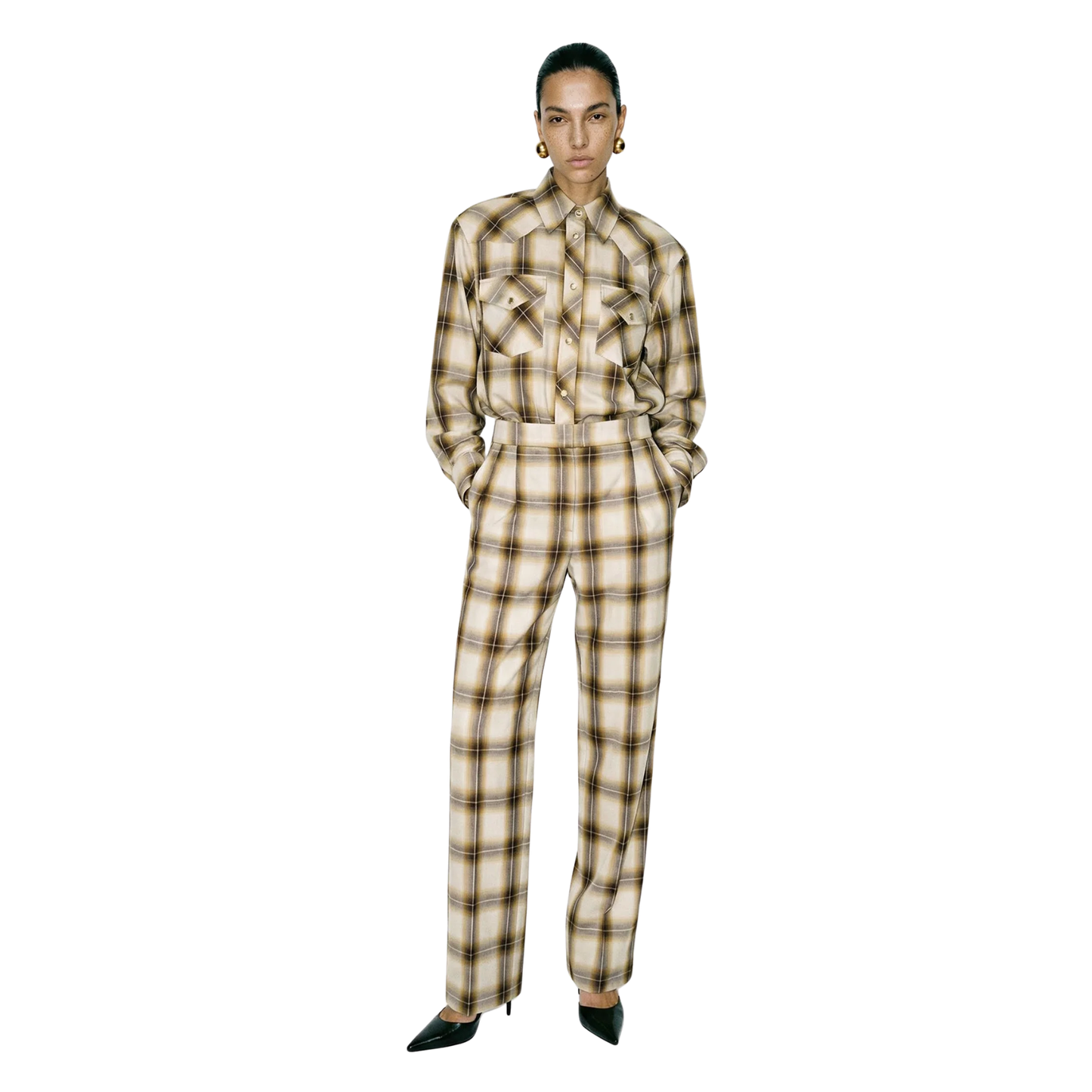 RONNY KOBO HAYES PANTS BROWN MULTI