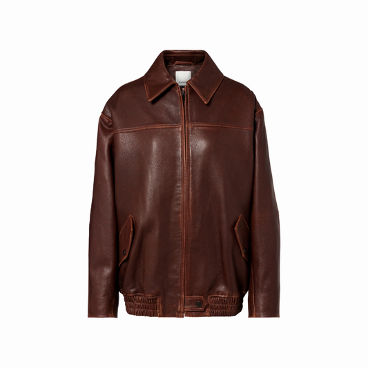 SIMKHAI HUNINGTON LEATHER BLAZER