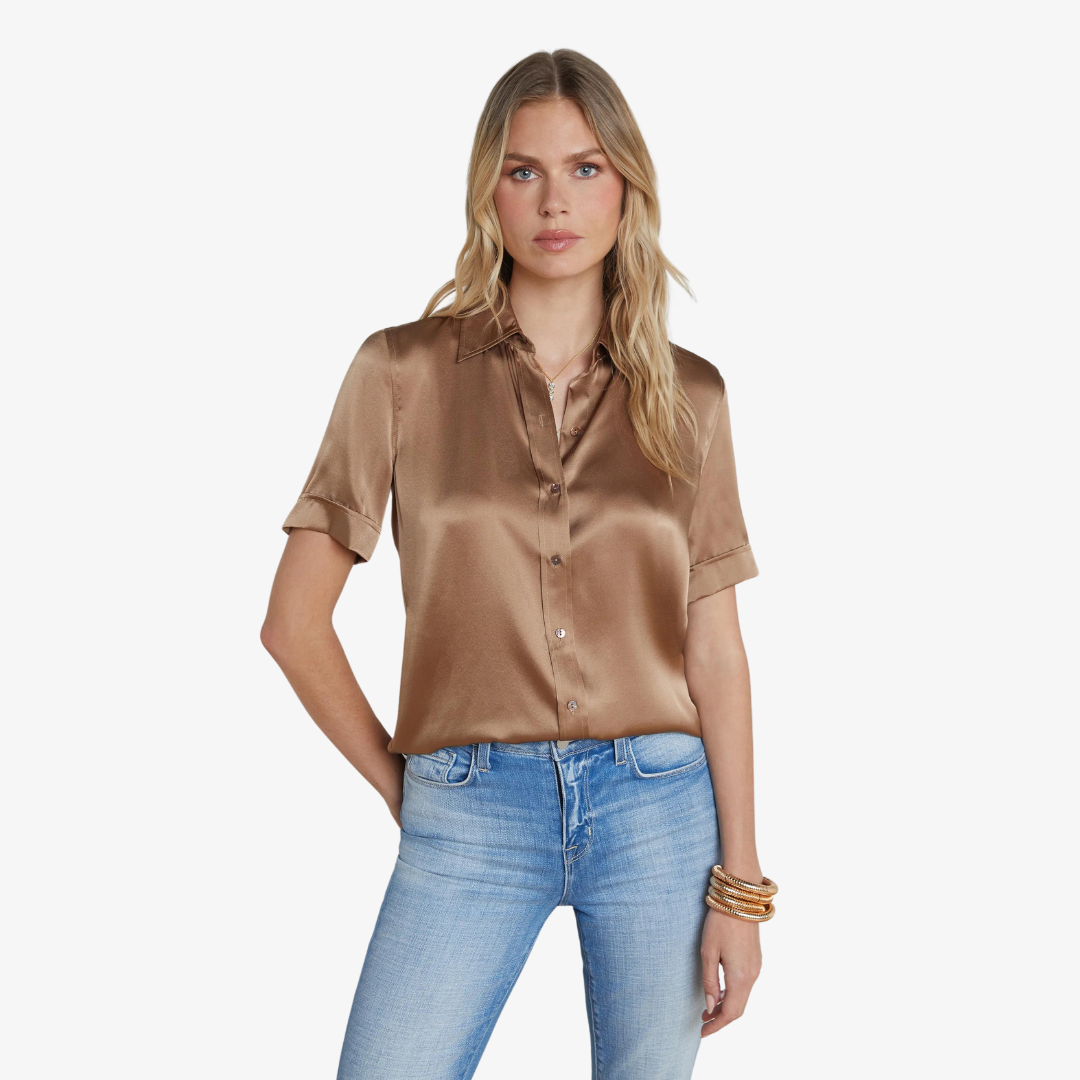 L'AGANCE ELLAH CAPPUCCINO BLOUSE