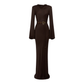 SHONA JOY LONG SLEEVE MAXI DRESS