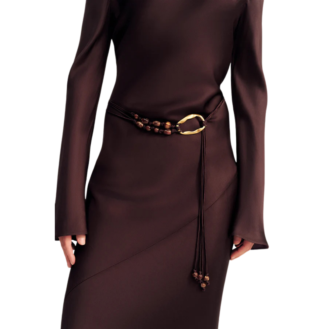 SHONA JOY LONG SLEEVE MAXI DRESS