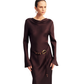 SHONA JOY LONG SLEEVE MAXI DRESS