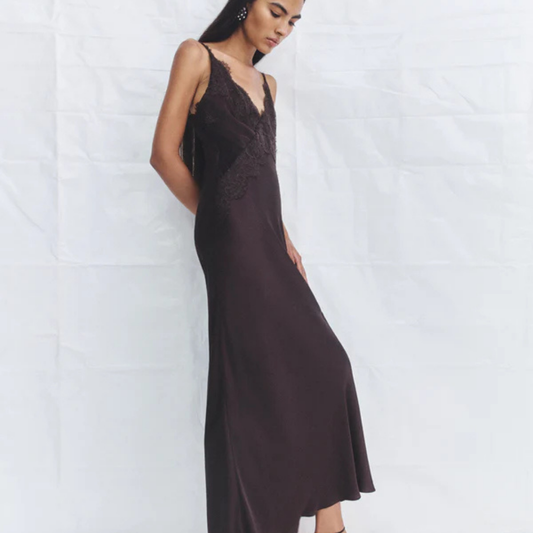 SHONA JOY LACE SLIP MAXI DRESS