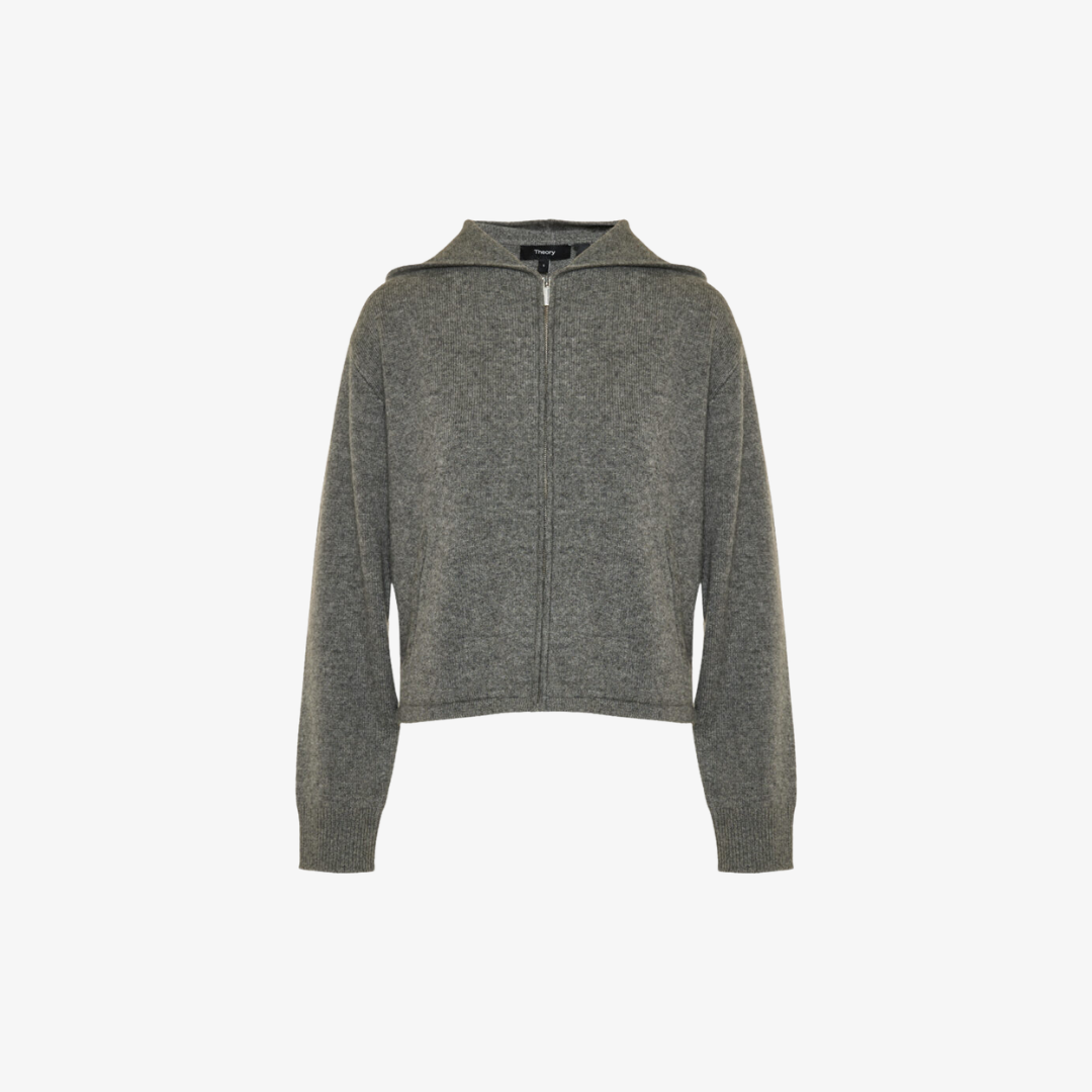 THEORY O1018711 CASHMERE ZIP HOODIE