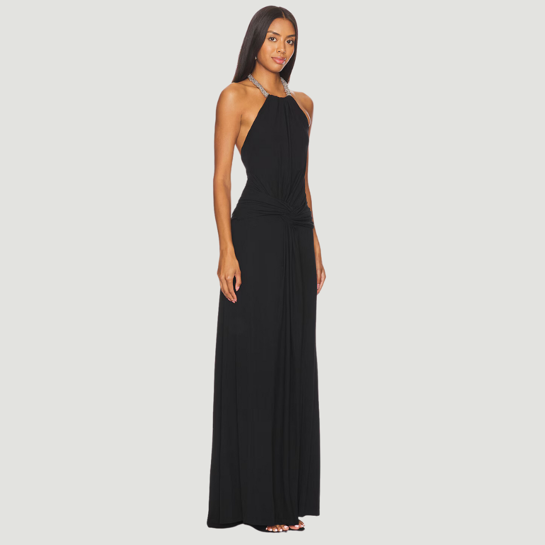 SIMKHAI ANNABELLE HALTER GOWN