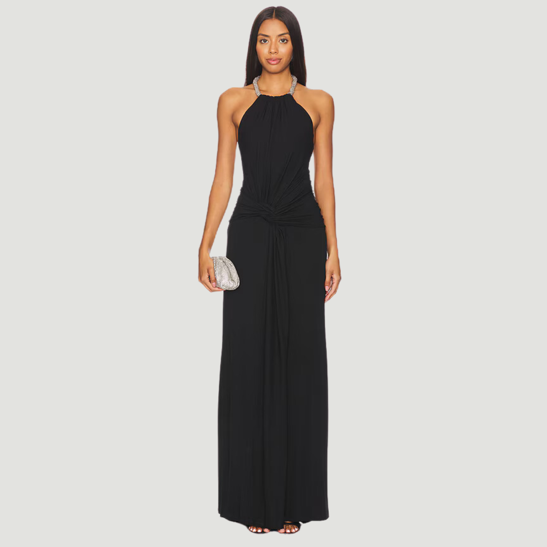 SIMKHAI ANNABELLE HALTER GOWN