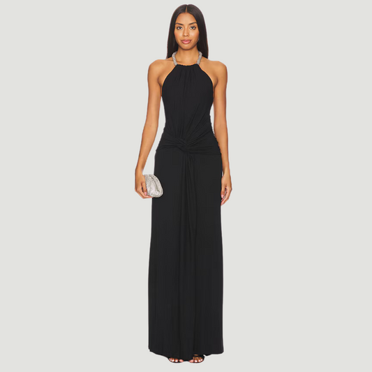 SIMKHAI ANNABELLE HALTER GOWN