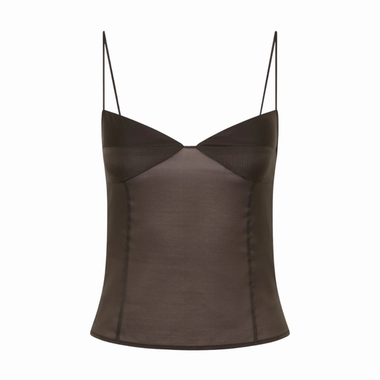 ST AGNI SILK TRANSPARENT CAMI