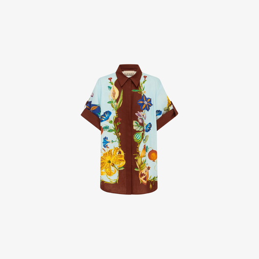 ALEMAIS DAHLIA FLORAL LINEN SHIRT