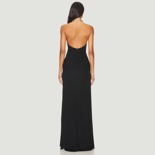 SIMKHAI ANNABELLE HALTER GOWN