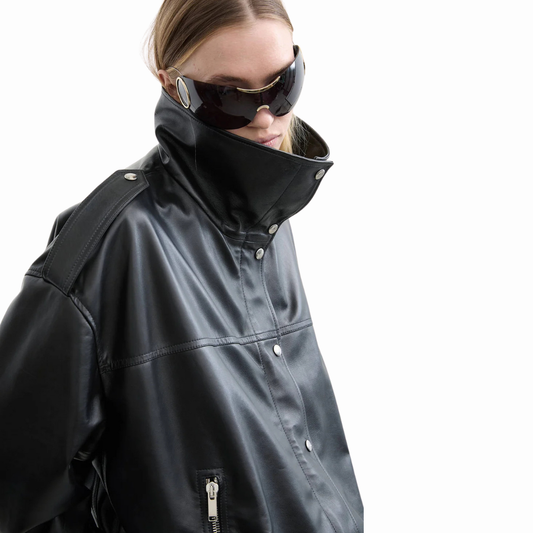 HALFBOY SMOTH LEATHER BOMBER
