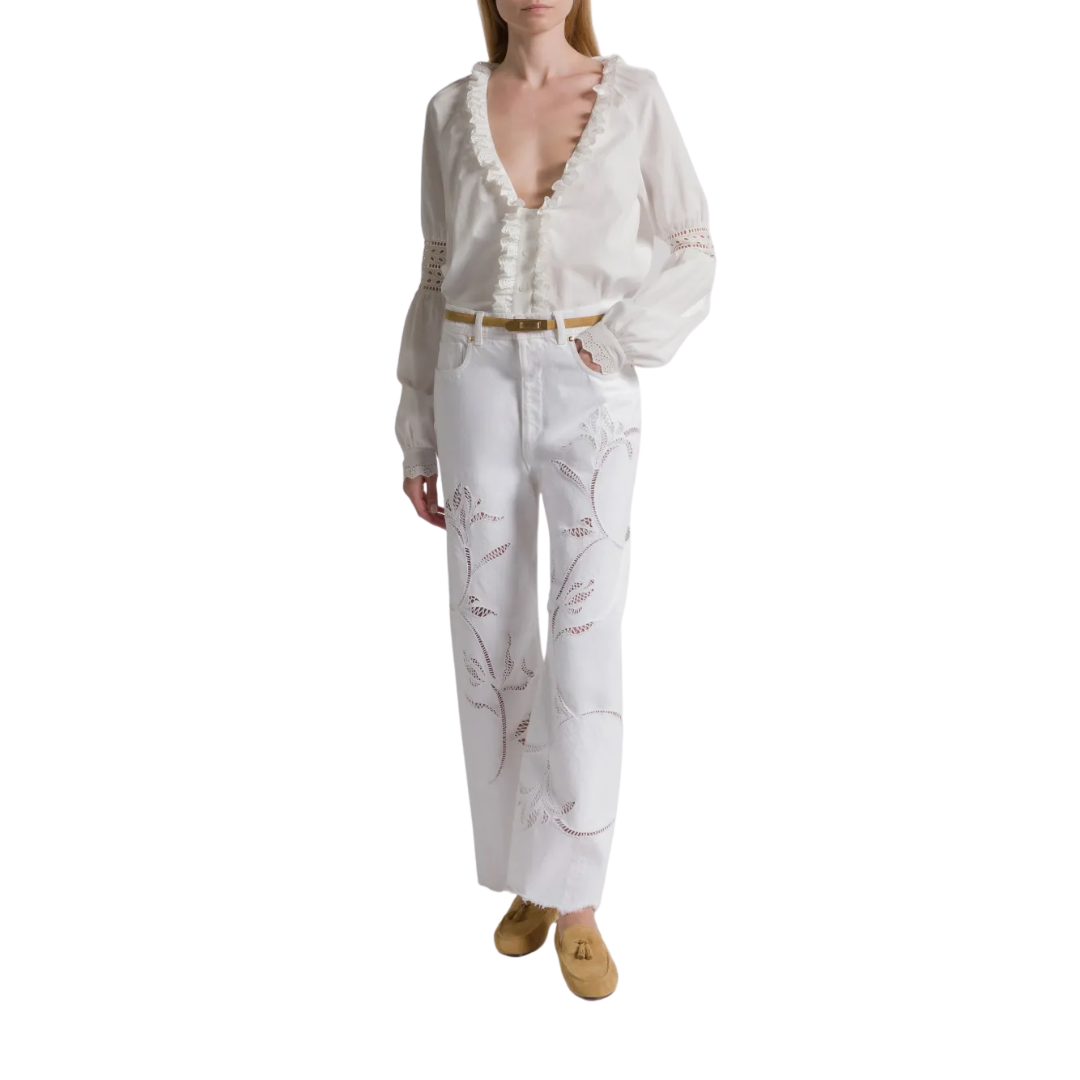 ALBERTA FERRETTI WHITE JEANS