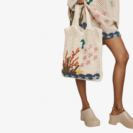 ALEMAIS SPLASH CROCHET TOTE
