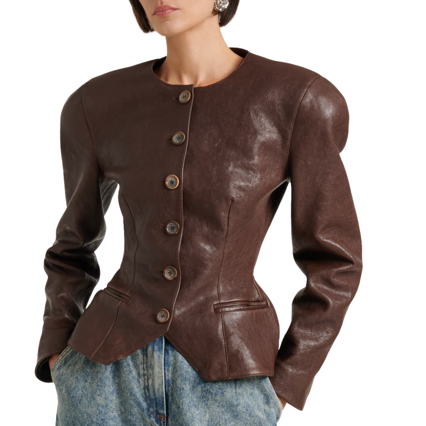 MAGDA BUTRYM LEATHER 15 BLAZER