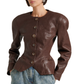 MAGDA BUTRYM LEATHER 15 BLAZER