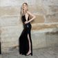 SELF PORTRAIT BLACK RHINESTONE MAXI
