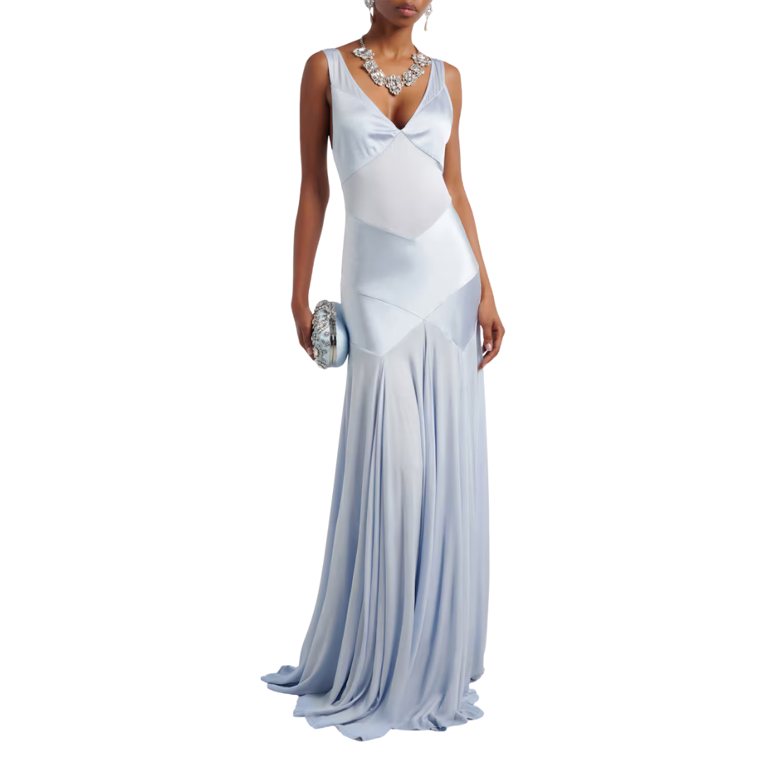 SELF PORTRAIT 250 SATIN MAXI DRESS