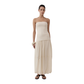 ST AGNI STRAPLESS BALLON HEM DRESS