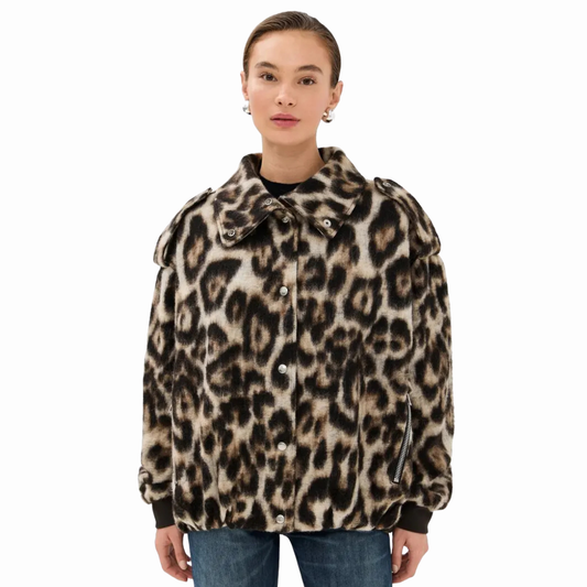 HALFBOY BOMBER LEOPARD