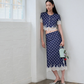SELF PORTRAIT 083 DOT MIDI SKIRT