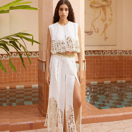 ALEMAIS ROSEMARY EMBROIDERED SKIRT