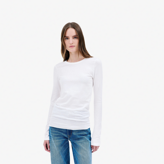 SLVRLAKE SIMPLE TEE LONG WHITE