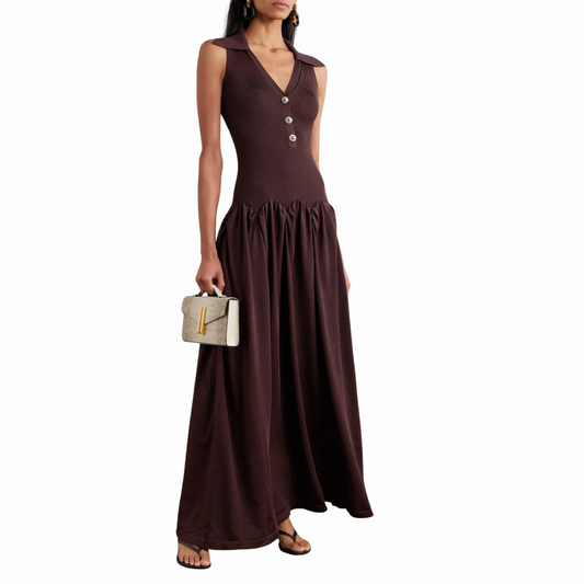 SELF PORTRAIT 029X RIBBED MAXI DRES